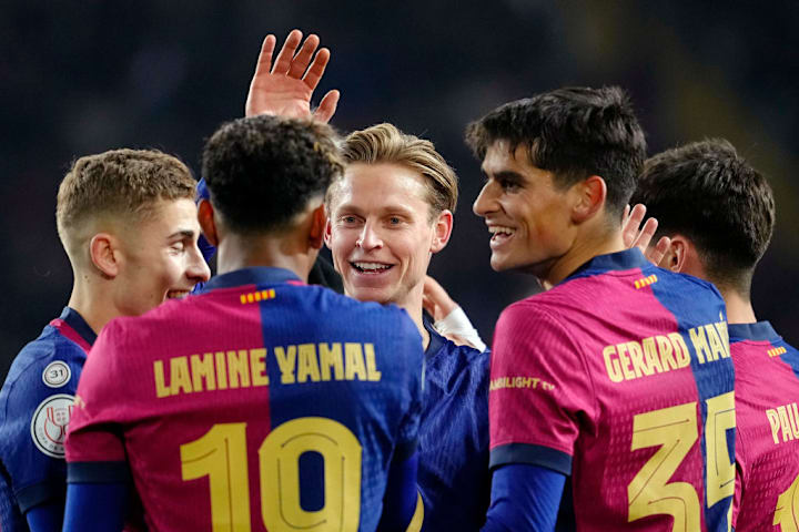 Fermin Lopez, Frenkie De Jong, Gerard Martin, Lamine Yamal