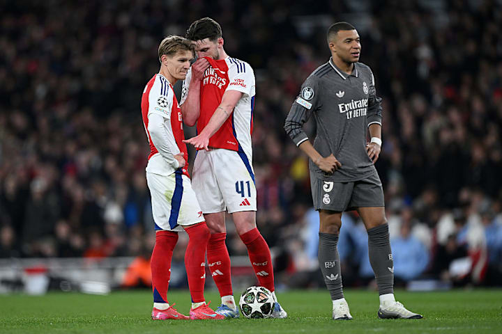 Declan Rice, Martin Odegaard, Kylian Mbappe