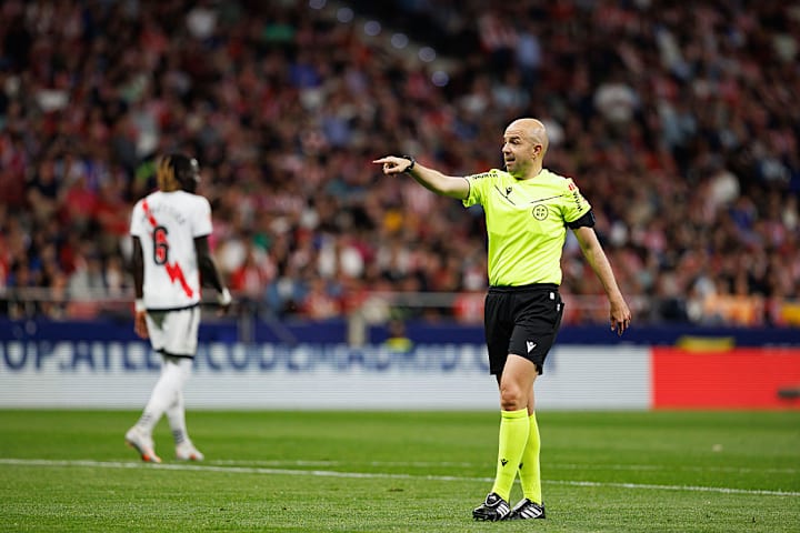 Pablo Gonzalez Fuertes (referee) seen during the LaLiga EA...