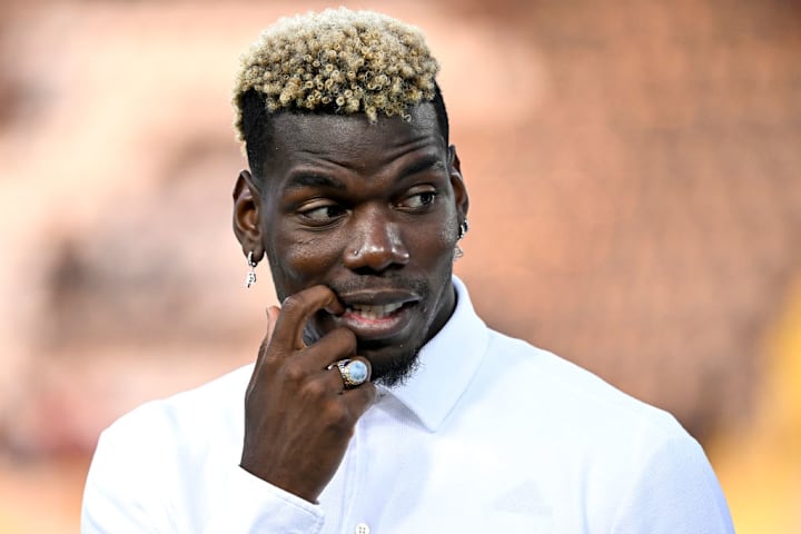 Paul Pogba of Juventus FC reacts before during the Serie A...