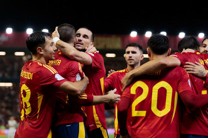 Alvaro Morata, Aymeric Laporte, Fabian Ruiz, Martin Zubimendi