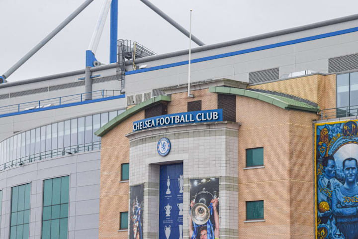A general view of Stamford Bridge stadium, the home of...
