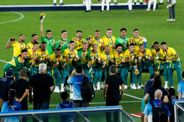 Nino, Matheus Henrique, Brenno, Reinier, Claudinho, Bruno Guimaraes, Reinier #19 Gabriel Martinelli, Andre Jardine, Dani Alves, Diego Carlos, Guilherme Arana, Richarlison, Ricardo Graca, Lucao, Malcom, Paulinho, Bruno Fuchs, Abner, Gabriel Menino, Douglas Luiz, Santos, Antony, Matheus Cunha