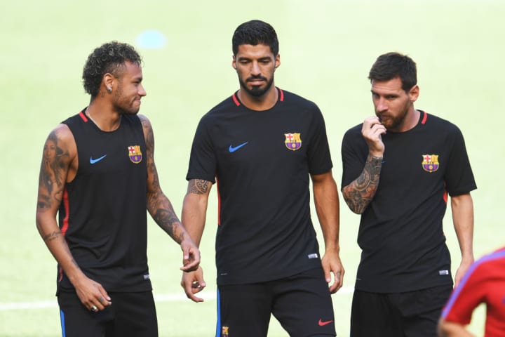 FBL-US-BARCELONA FC-JUVENTUS FC-TRAINING