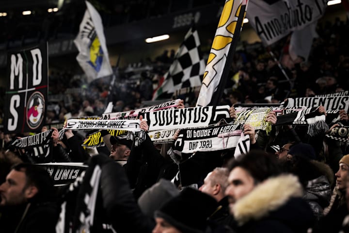 Fans of Juventus FC in sector 'Curva Sud' show their support...