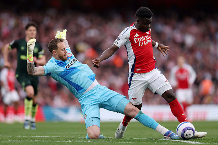 Bukayo Saka, Mark Flekken