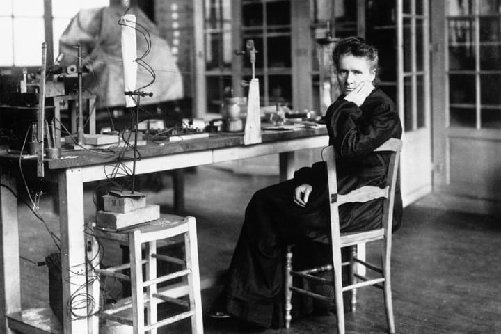 Marie Curie In Her Laboratory