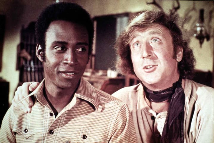 Cleavon Little and Gene Wilder are pictured in 'Blazing Saddles'
