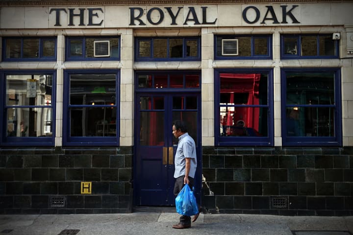 A Royal Oak on on Columbia Road in London, England.