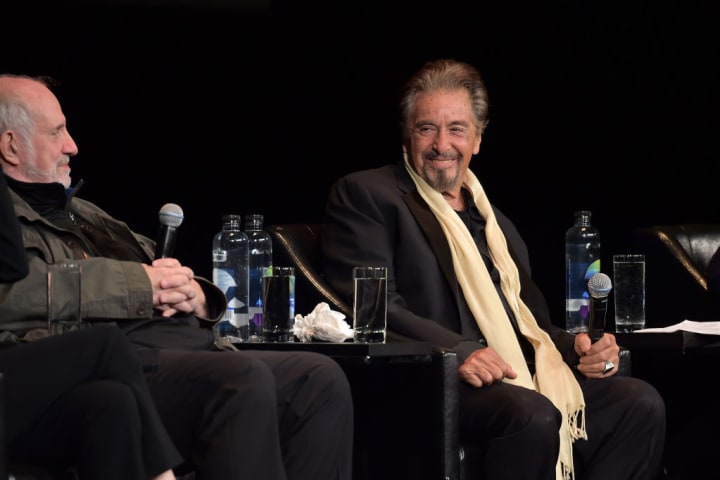 Brian De Palma and Al Pacino at "Scarface" 35th anniversary cast reunion.