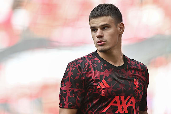 Liverpool defender Milos Kerkez