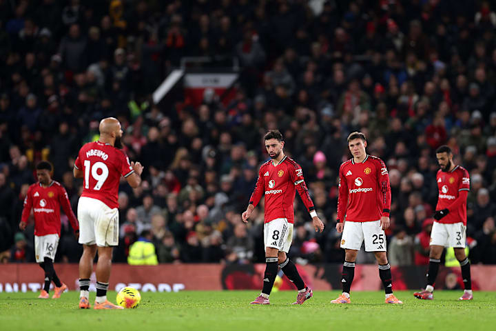 Man Utd players dejected