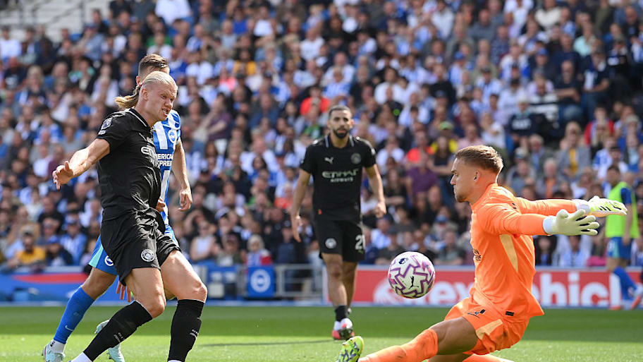 Manchester City striker Erling Haaland vs. Brighton