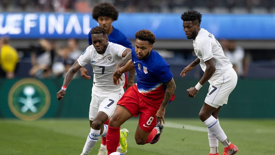 Weston McKennie in action for the USMNT against Panama.