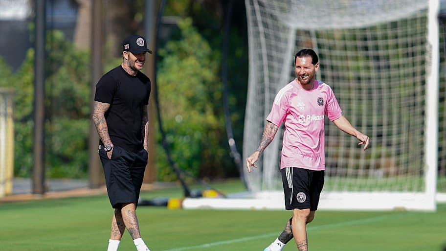 David Beckham and Lionel Messi