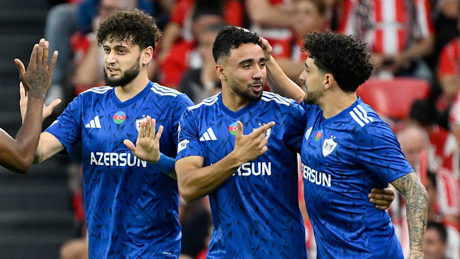 Qarabağ players celebrate