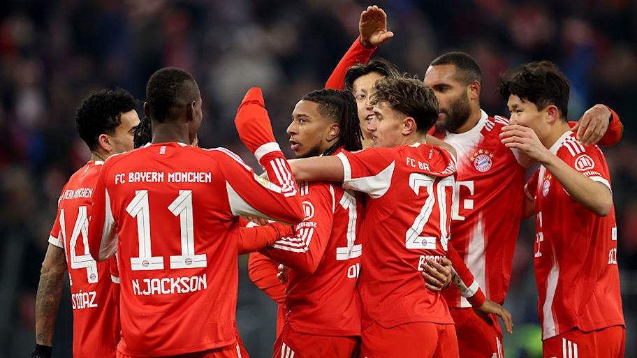 Bayern Munich celebrating