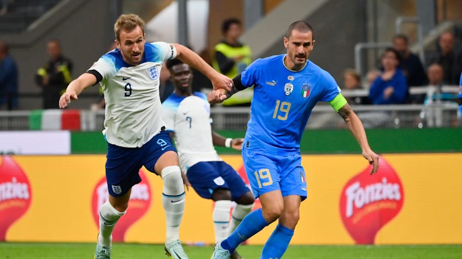 Harry Kane and Leonardo Bonucci, Italy vs. England