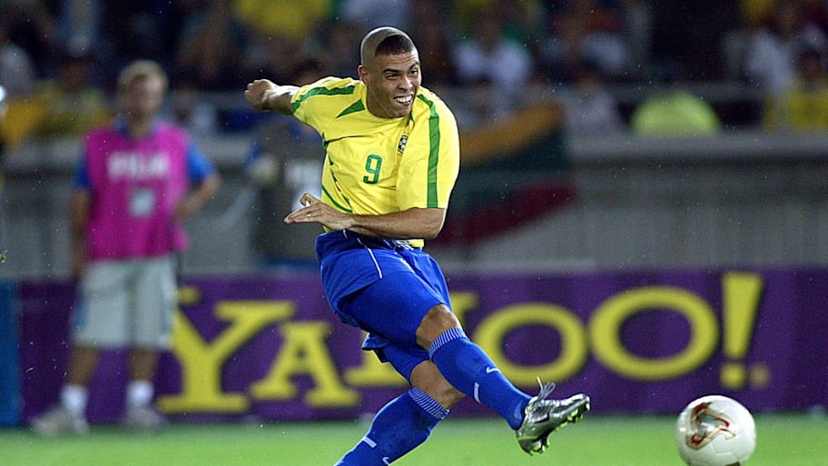 Brazil striker Ronaldo at the 2002 World Cup.