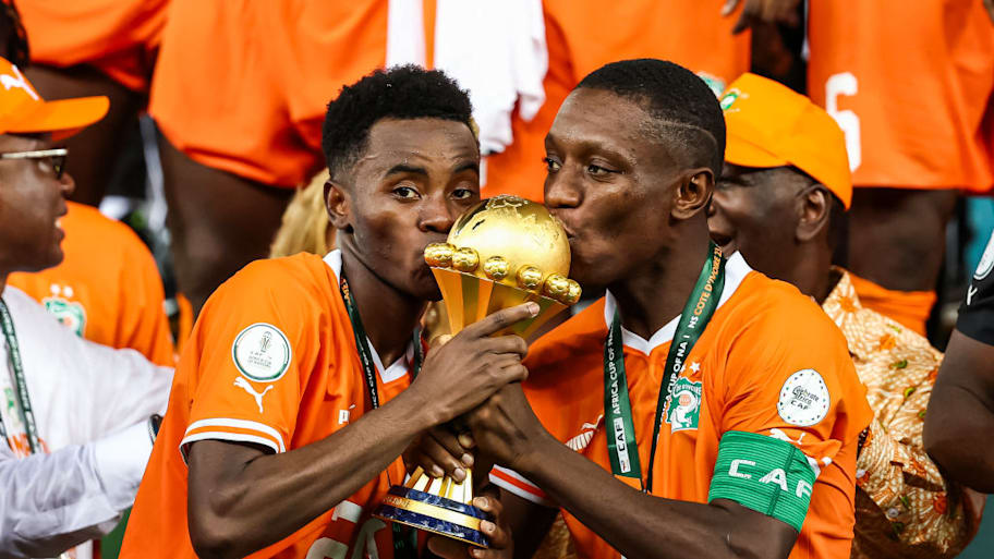 Côte d’Ivoire celebrate winning the 2023 Africa Cup of Nations