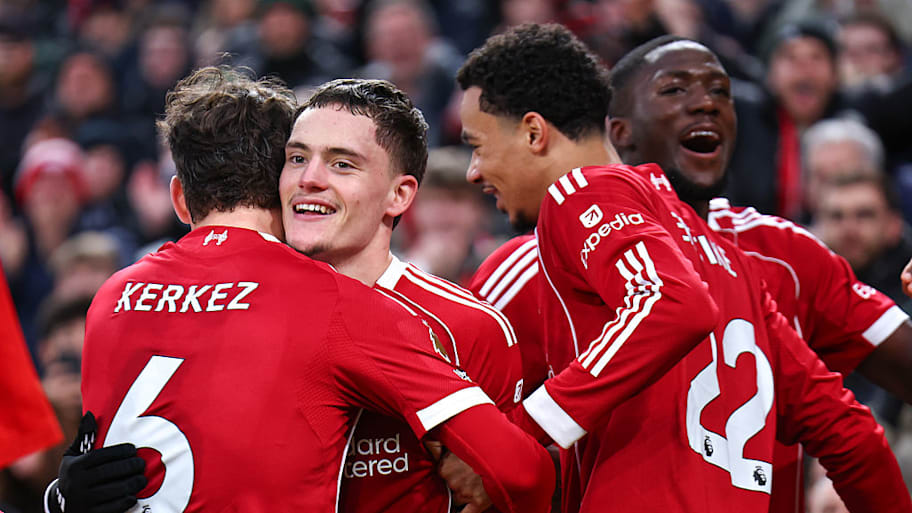 Liverpool celebrate scoring