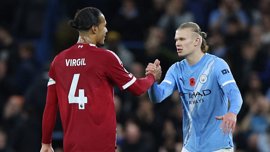 Liverpool defender Virgil van Dijk, Man City striker Erling Haaland