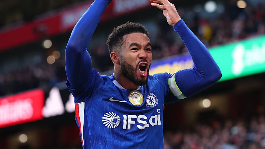 Reece James celebrates for Chelsea