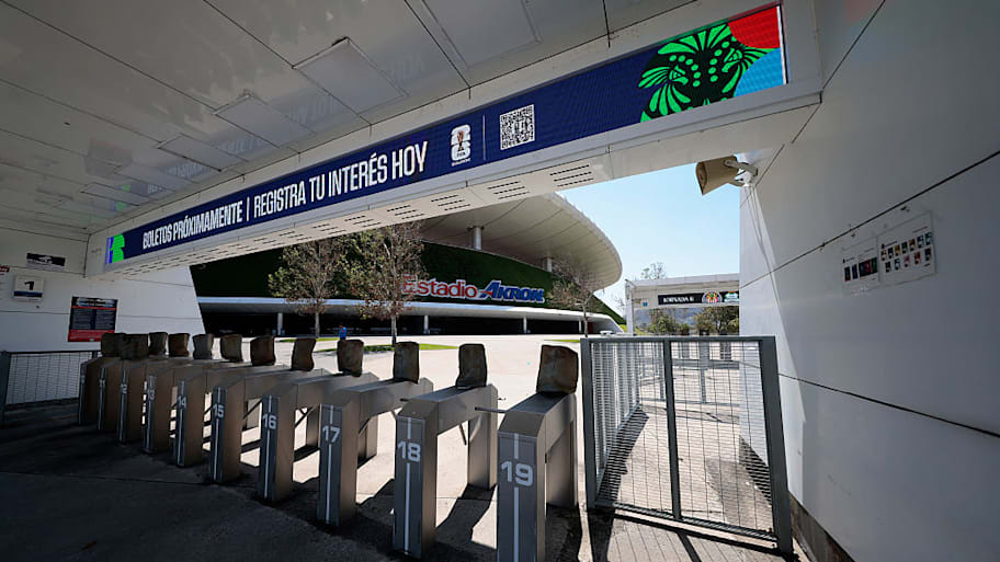 Turnstiles at the Estadio Akron in Mexico