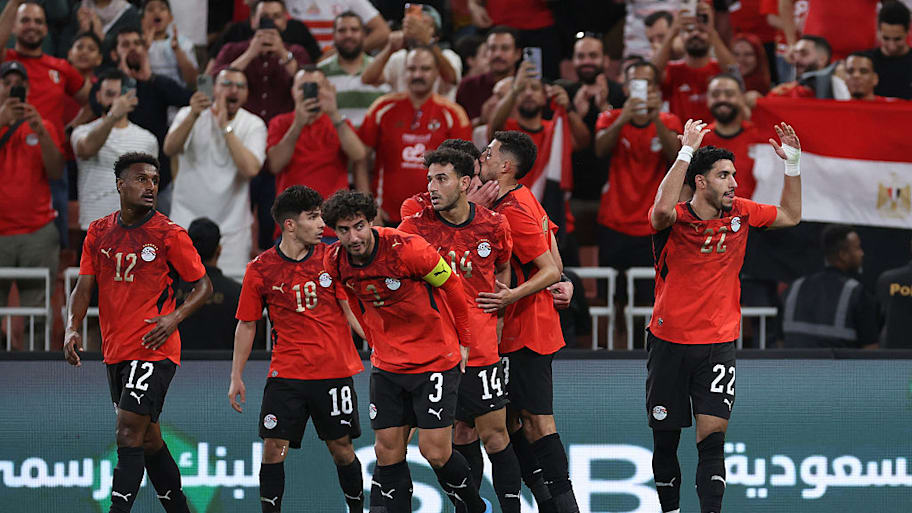 Egypt players celebrate
