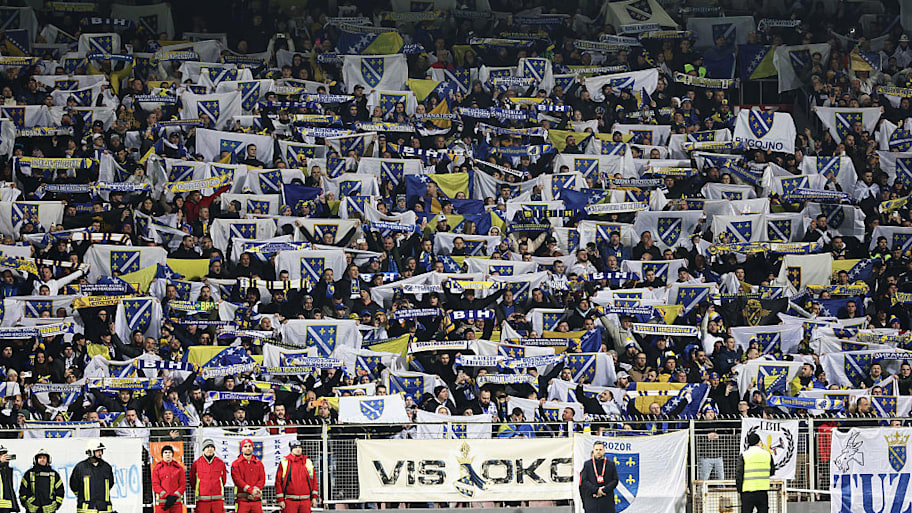 Bosnia & Herzegovina fans during playoff vs. Italy