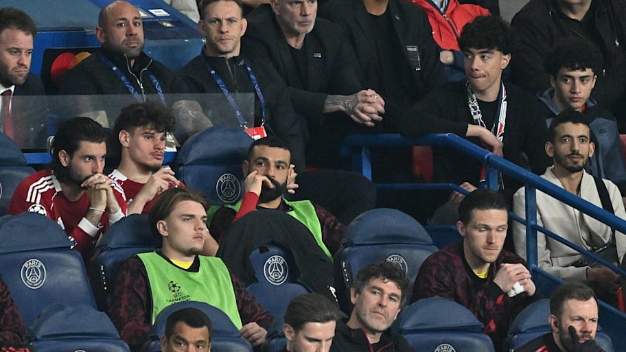 Mohamed Salah on the bench