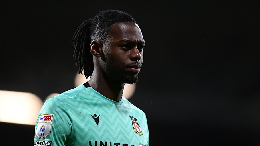 Wrexham goalkeeper Arthur Okonkwo.