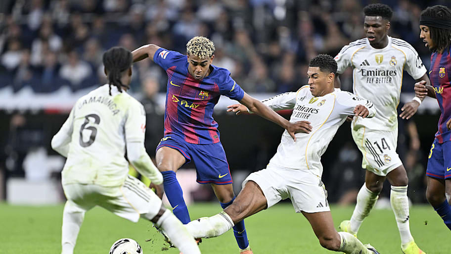 Lamaine Yamal takes on Real Madrid players, 2025