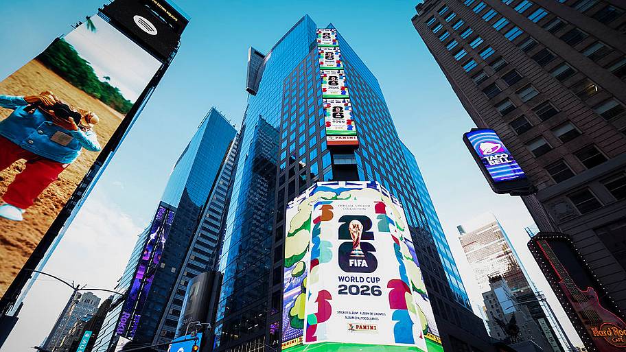 World Cup billboard in New York City