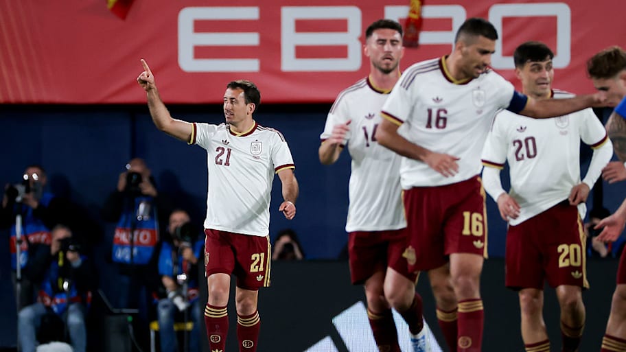 Mikel Oyarzabal celebrates