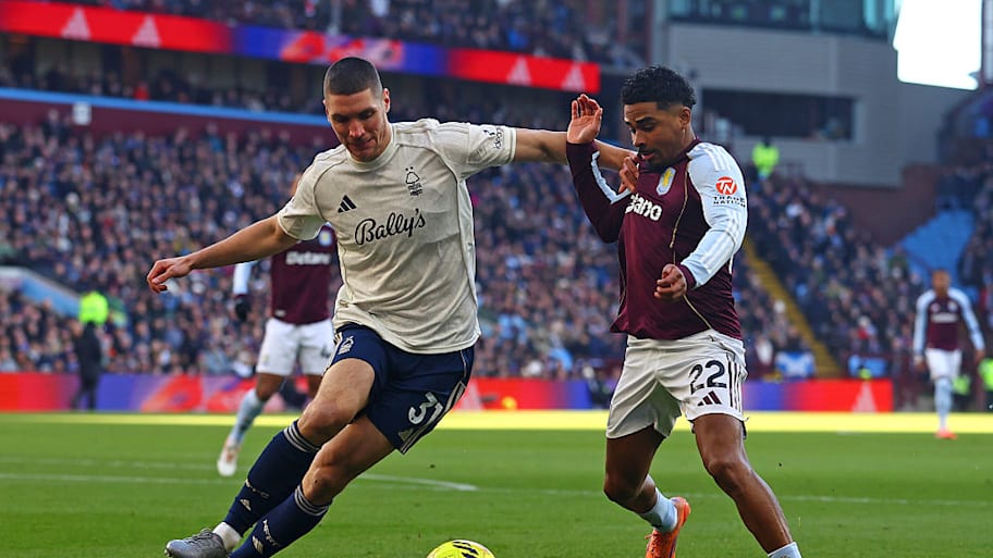 Nikola Milenković, Ian Maatsen, Aston Villa vs. Nottingham Forest