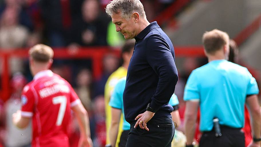 Wrexham manager Phil Parkinson reacts to Middlesbrough draw.
