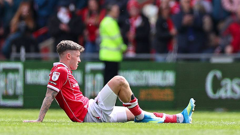 Josh Windass reacts after drawing with Middlesbrough on the final day of the season.