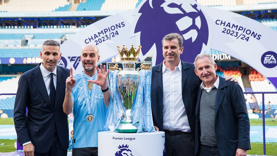 Khaldoon Al Mubarak, Pep Guardiola, Ferran Soriano, Txiki Begiristain