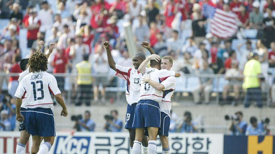 USMNT celebrating
