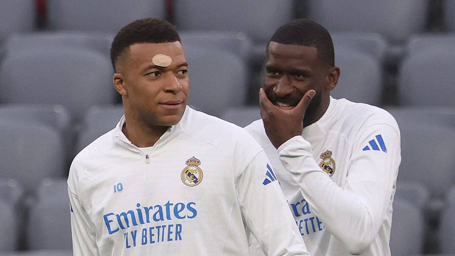 Kylian Mbappé and Antonio Rüdiger