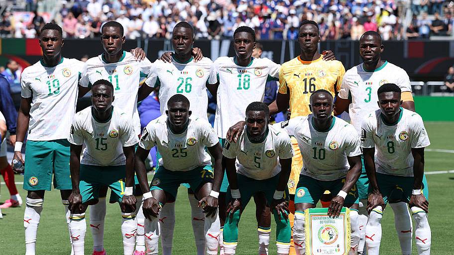 Senegal team pose