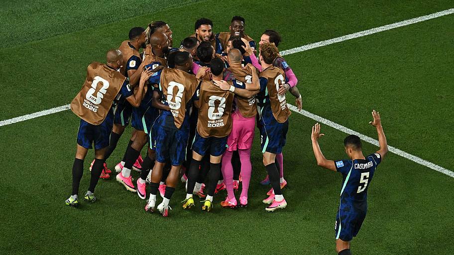 Brazil celebrating