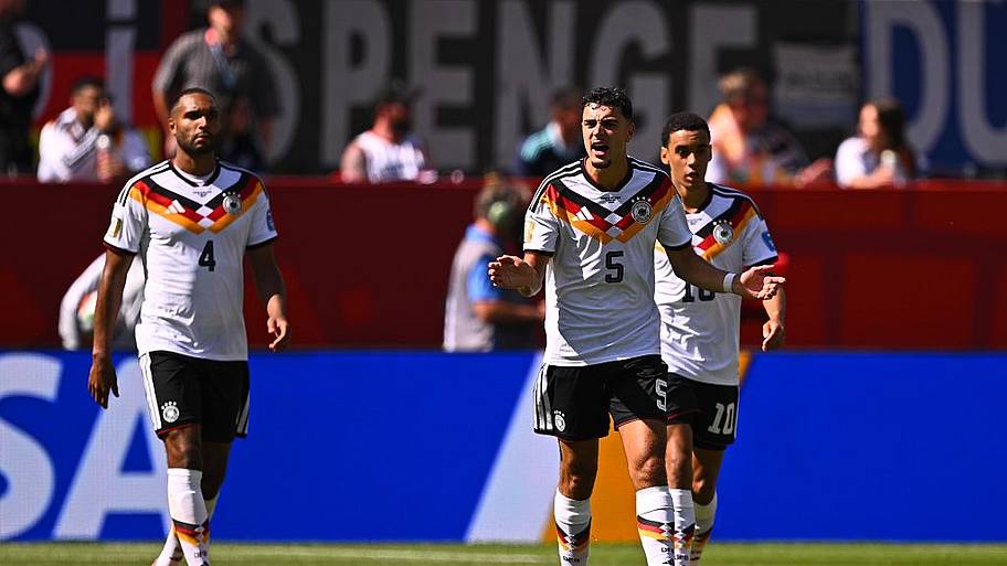 Germany players after conceding