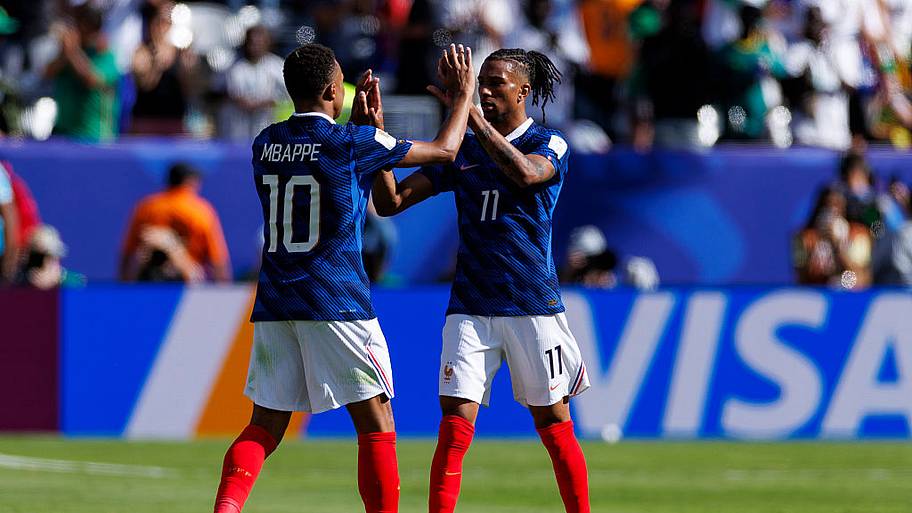 Michael Olise and Kylian Mbappé