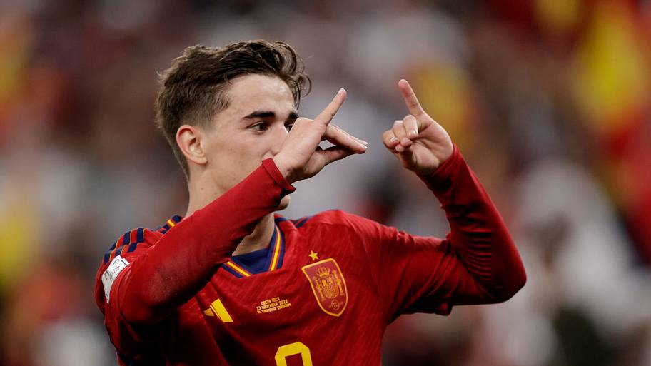 Gavi at the 2022 World Cup.
