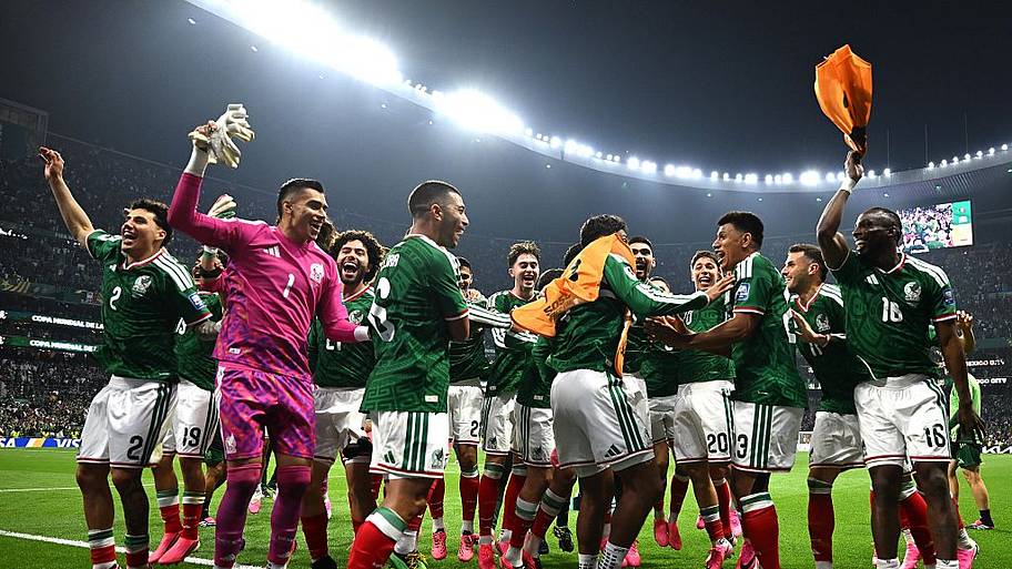 Mexico players celebrating
