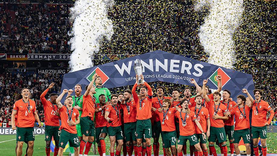 Portugal celebrate winning 2024–25 UEFA Nations League