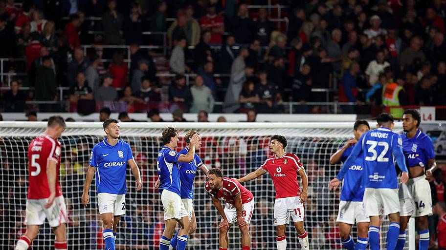 Ben Whiteman dejected after the Sky Bet Championship 2026/27 match between Wrexham and Birmingham City.
