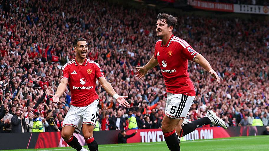 Harry Maguire celebrates